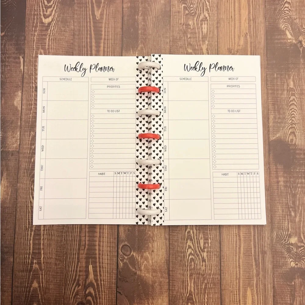 Mini Happy Planner Inserts Weekly Layout Sunday start